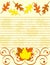 striped sheet of paper with decorate border.