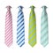 Striped silk ties template