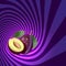 Striped spiral plum confectioners background.