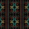Striped tapestry floral seamless pattern. Embroidery damask flow