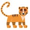 Striped tiger, symbol of 2022.