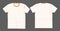 Striped white and orange short sleeves t-shirt mock up
