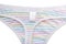 Striped white thong panties isolate.