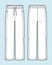 Striped wide pants fashion flat technical drawing template.