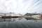 Stripes of clouds above Henningsvaer