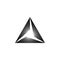 Stripes shine triangle flat logo vector