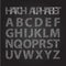 Stripped alphabet chalkboard