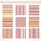 Stripped seamless geometric pattern in pink, yellow,beige and white colors