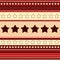 Stripy background with stars - in red