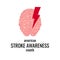 Stroke awareness month design in flat style