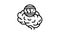 stroke brain problem line icon animation