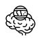 stroke brain problem line icon vector illustration