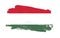 Stroke brush painted distressed flag of hungary on white background