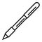 Stroke pencil icon outline vector. Nib tool