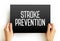 Stroke prevention text quote, medical concept background