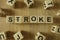 Stroke word from wooden blocks