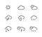 Stroked weather icons