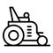 Stroller electric wheelchair icon outline vector. Mobility power