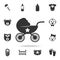 Stroller icon. Set of child and baby toys icons. Web Icons Premium quality graphic design. Signs and symbols collection, simple ic