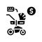 stroller rental glyph icon vector illustration sign