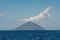 Stromboli vulcano at Eolie Island, on  a summer day in Sicily, Italy