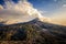 Strombolian Activity At Sunset Of Tungurahua Volcano