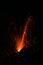 Strombolian eruption in the deep night