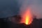 Strombolian eruption volcano Stromboli erupting