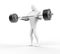 Strong 3D Character Weightlifting - lower view