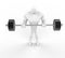 Strong 3D Character Weightlifting - top view.