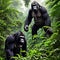 Strong AI generated Gorillas in the Jungle