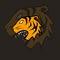 Strong asian tiger logos ilustration