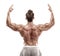 Strong Athletic Man Fitness Model posing back muscles, triceps,