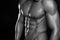 Strong Athletic Man Fitness Model Torso showing six pack abs.