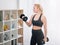 strong body athletic woman enjoying training