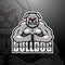 Strong bulldog mascot esport logo design
