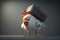 The Strong Chicken: Carrying a Heavy Wooden Crate with Determination