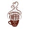 Strong coffee cup vector cafe icon