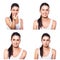 Strong, convincing, determined, confident girl composite
