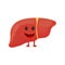 Strong happy healthy liver character.