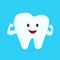 Strong happy healthy white tooth