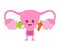 Strong healthy happy uterus character