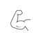 Strong icon. Muscles symbol