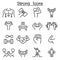 Strong icon set in thin line style