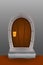 Strong medieval times middle age door of wood and stone