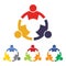 Strong people together icon and simple flat symbol for website,mobile,logo,app,UI