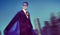 Strong Powerful Business Superhero Cityscape Concepts