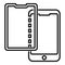 Strong protective phone glass icon, outline style