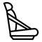 Strong seat icon outline vector. Safe drive