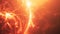 Strong solar flares on the surface of the sun. AI generated